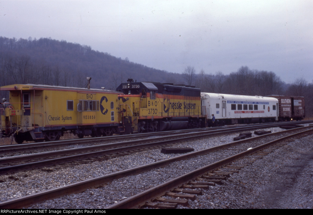 BO 3730 with Department of Trans FRA Car